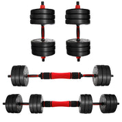 CCLIFE Hanteln Set 2er Kurzhanteln Langhanteln verstellbar 30 kg Hantelset professionell Dumbbell mit Verbindungsstahlrohr Gewichten