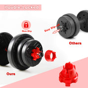 CCLIFE Hanteln Set 2er Kurzhanteln Langhanteln verstellbar 30 kg Hantelset professionell Dumbbell mit Verbindungsstahlrohr Gewichten