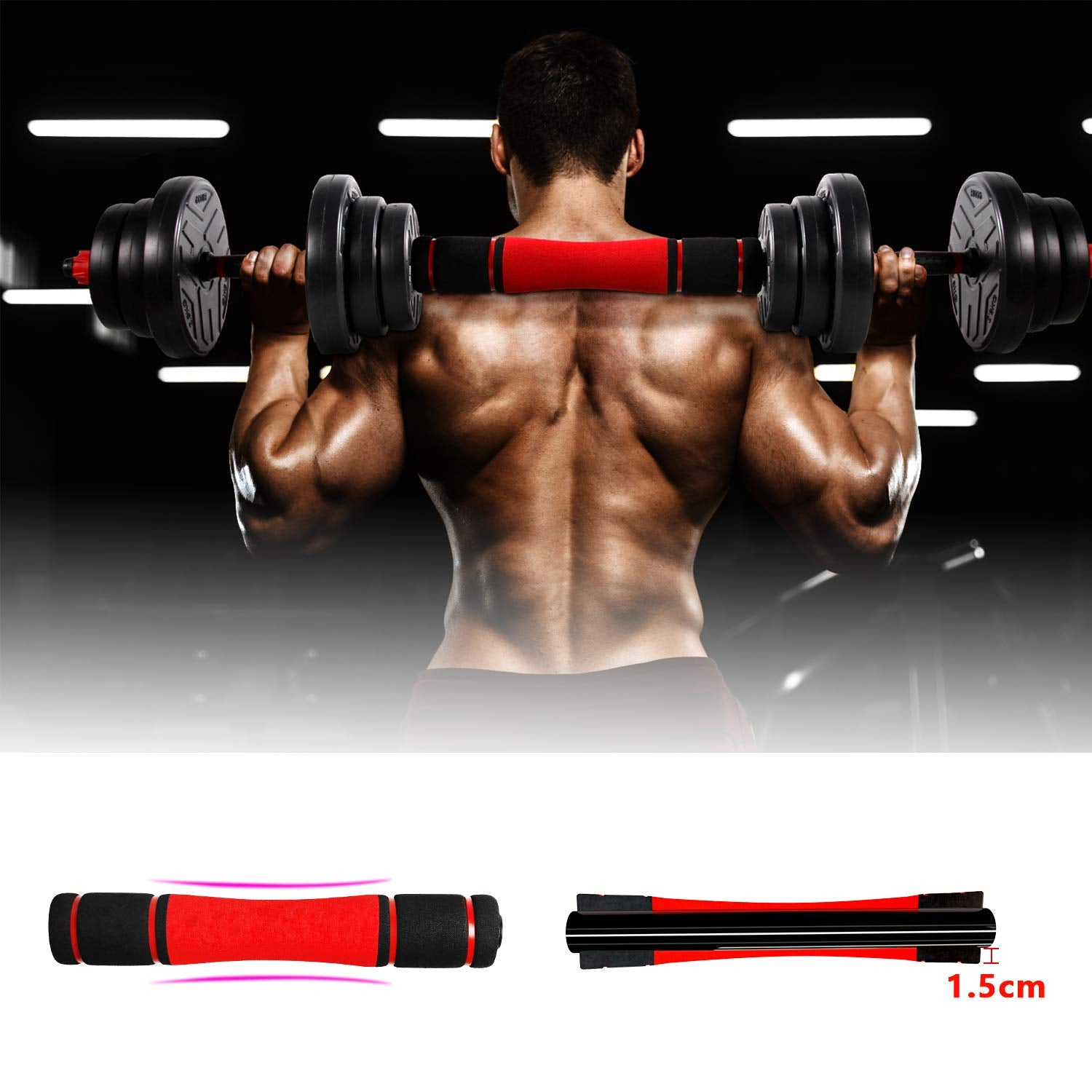 CCLIFE Hanteln Set 2er Kurzhanteln Langhanteln verstellbar 30 kg Hantelset professionell Dumbbell mit Verbindungsstahlrohr Gewichten
